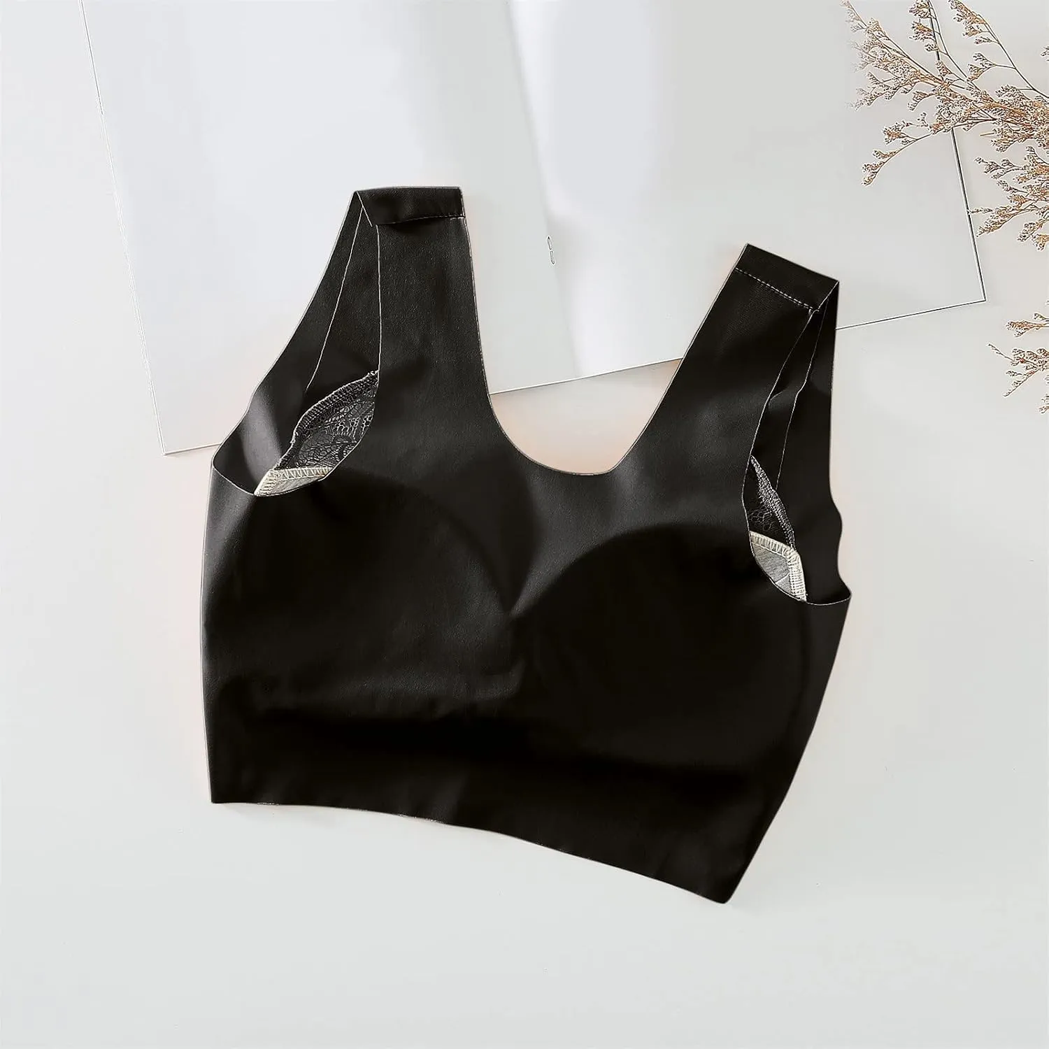 2 Pieces Lace Bra Plus Size Bra Women Underwear Bralette Crop Top Sexy Female Bra Large Top Female Push Up