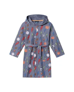 Andy & Evan Sports & Lightning Bolts Jersey Knit Robe