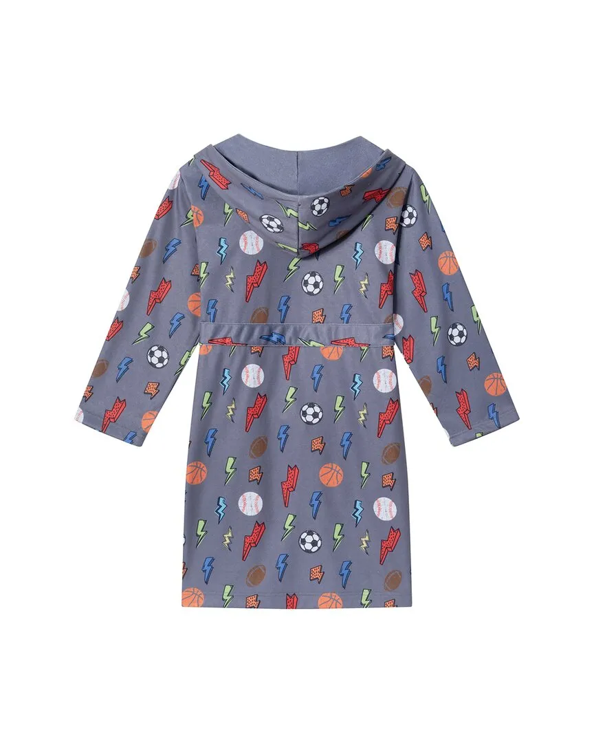 Andy & Evan Sports & Lightning Bolts Jersey Knit Robe