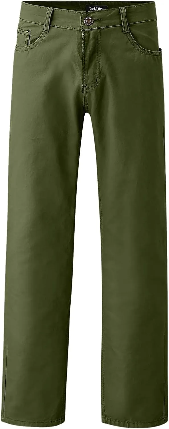 Button Men's Mid-waist Jeans With Pocket Jeans Casual Men's Zip Men's pants Key Relaxed Fit Jeans for Men