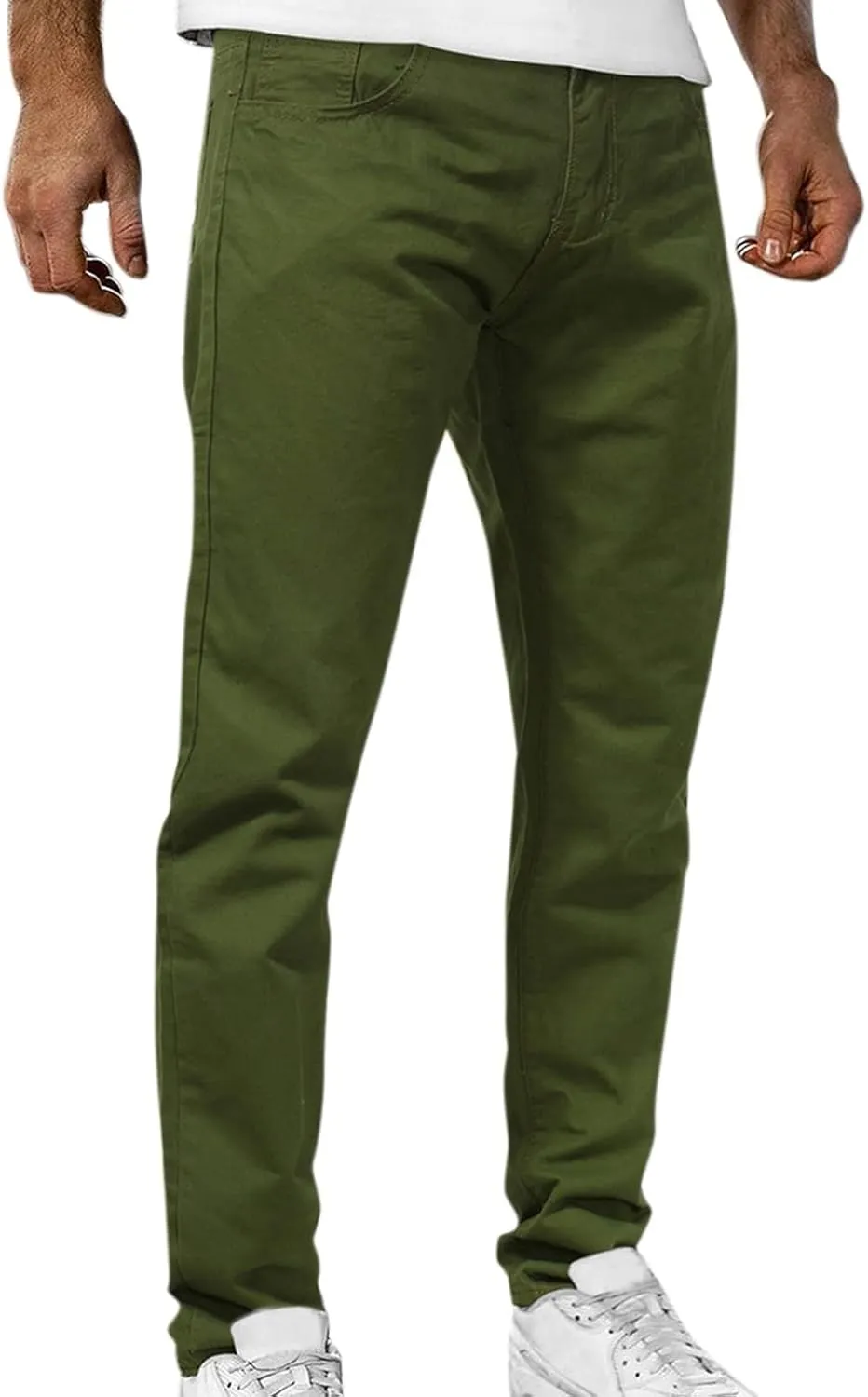 Button Men's Mid-waist Jeans With Pocket Jeans Casual Men's Zip Men's pants Key Relaxed Fit Jeans for Men