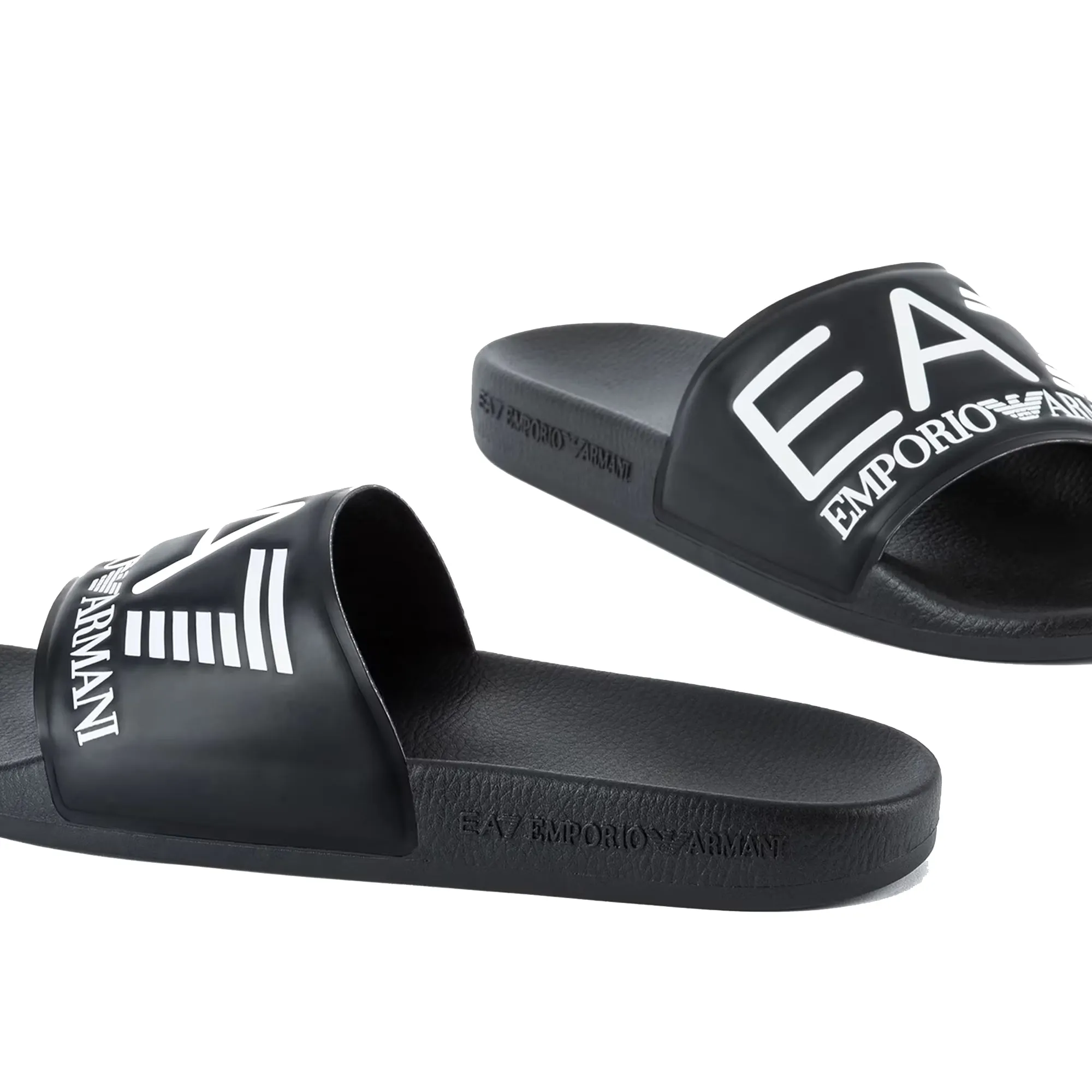 EA7 Emporio Armani Visibility Logo Slides Black/White