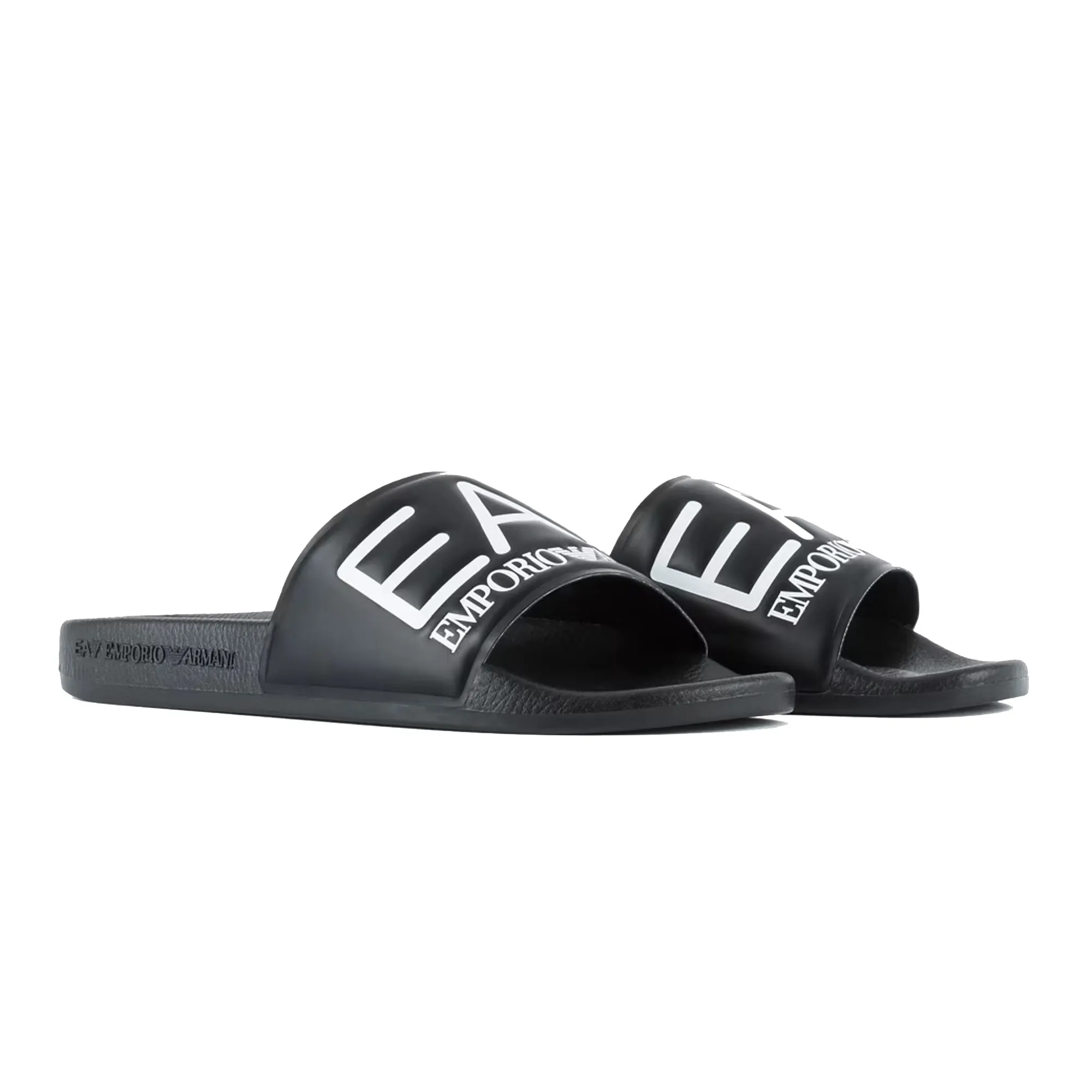 EA7 Emporio Armani Visibility Logo Slides Black/White