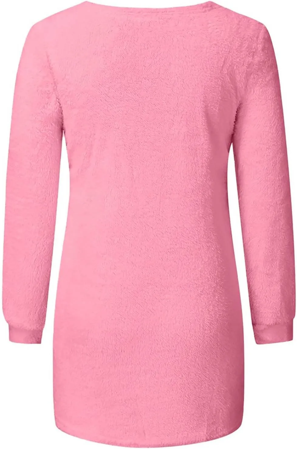 Fleece Fuzzy Sweater for Women 2024 Long Sleeve Pullover Knit Oversized Sweaters Plus Size Casual Warm Long Sweater