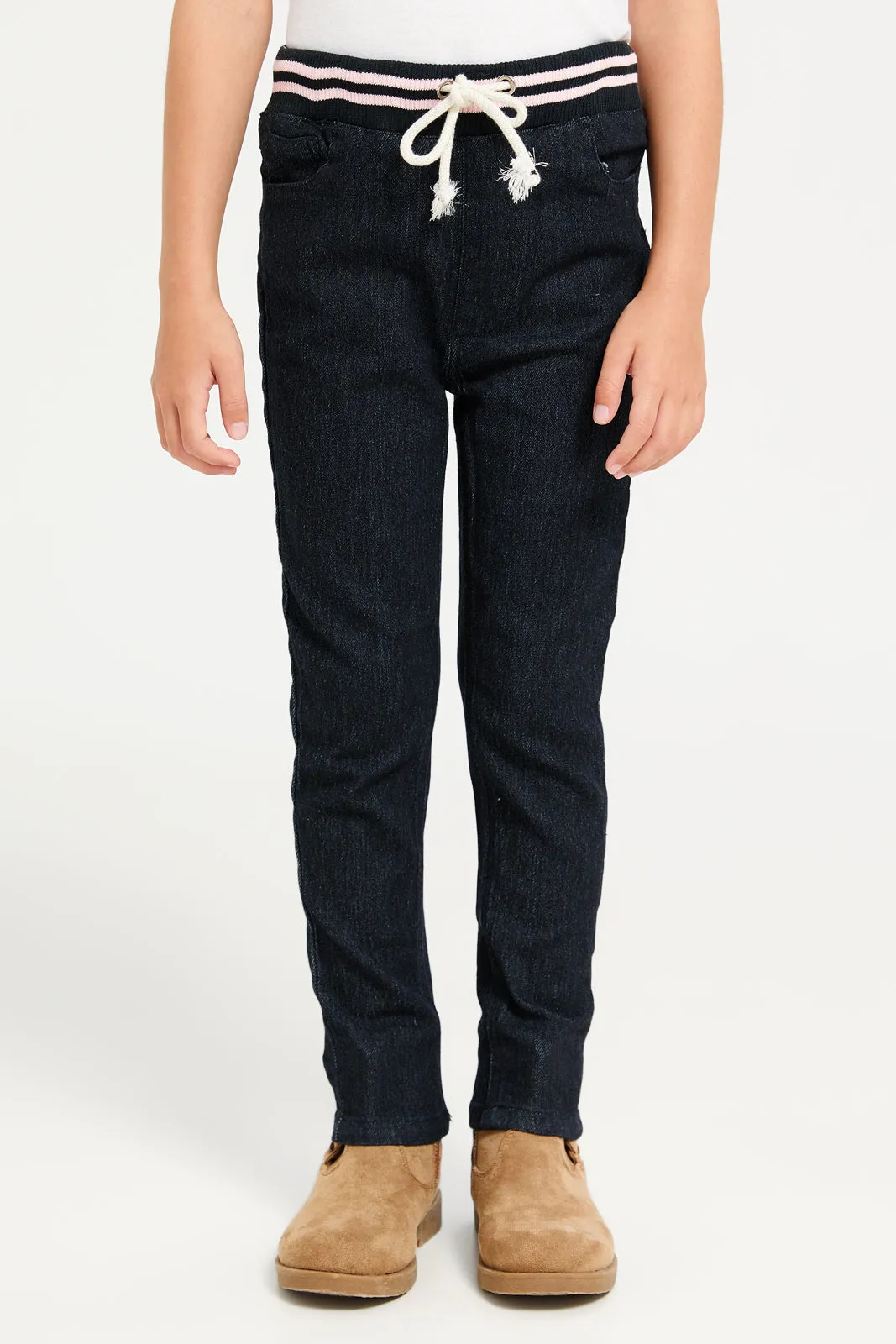 Girls Black Denim Jeans