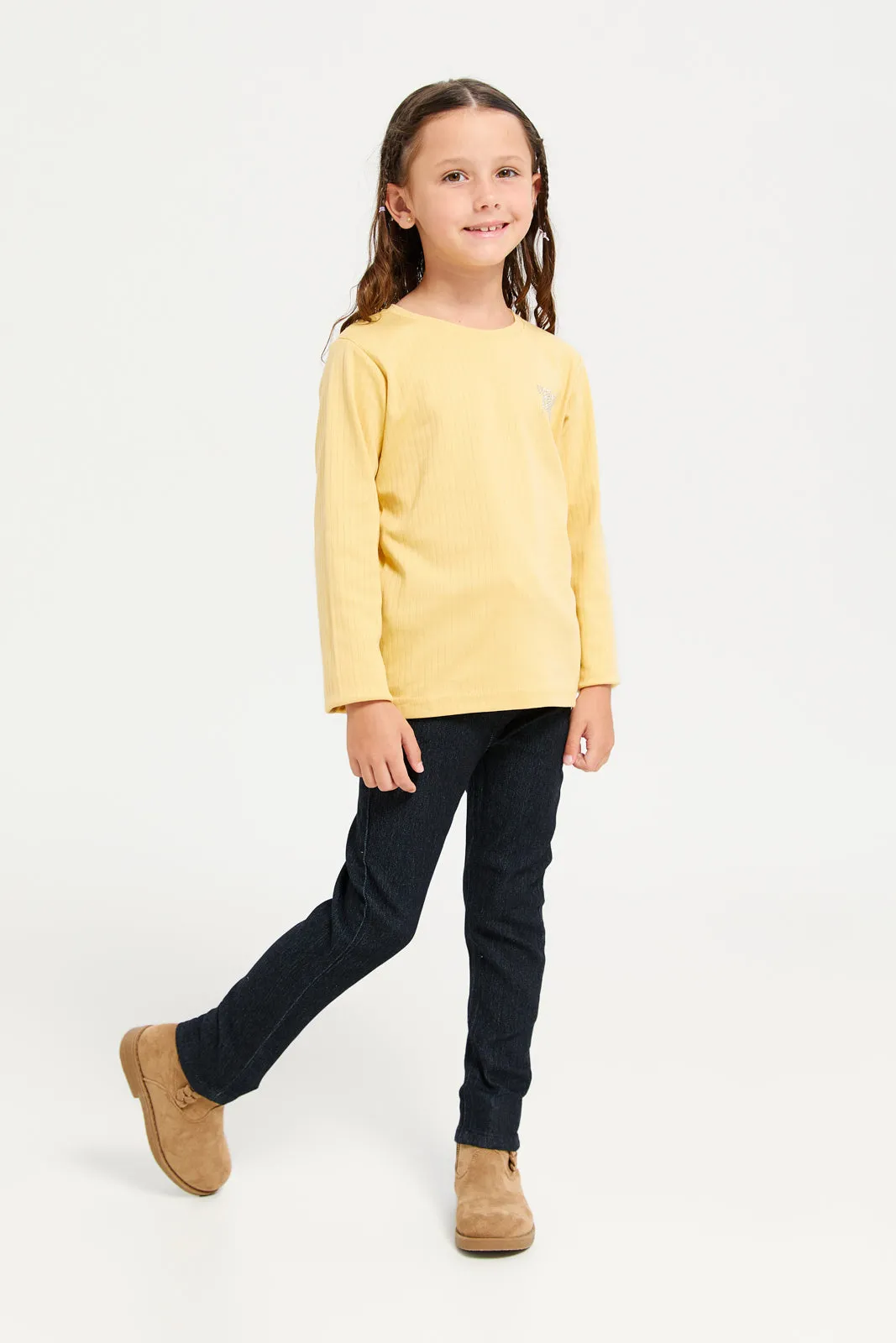 Girls Black Denim Jeans