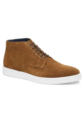 J & M Collection Bolivar Plain Toe Boot in Snuff Italian Suede