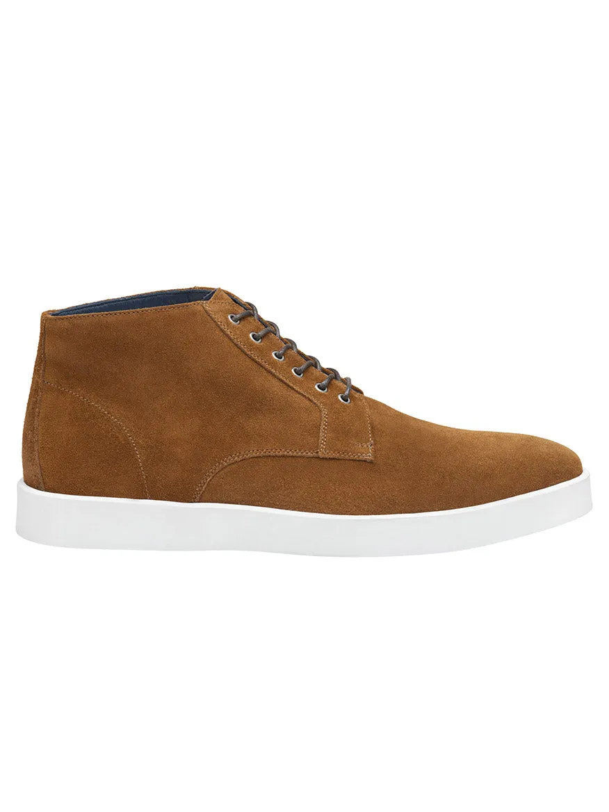 J & M Collection Bolivar Plain Toe Boot in Snuff Italian Suede