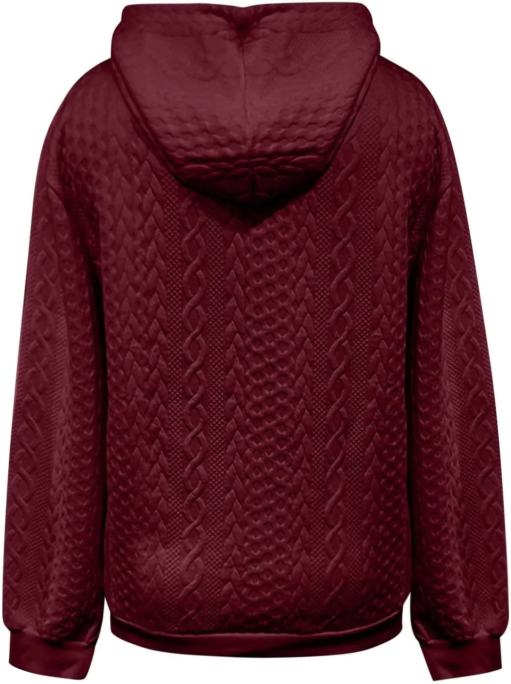 LCMTWX Womens Winter Fuzzy Fleece Jacket New Solid Hooded Thickened Jacquard Long Sleeve Sweater Coat Top Hooded Coats