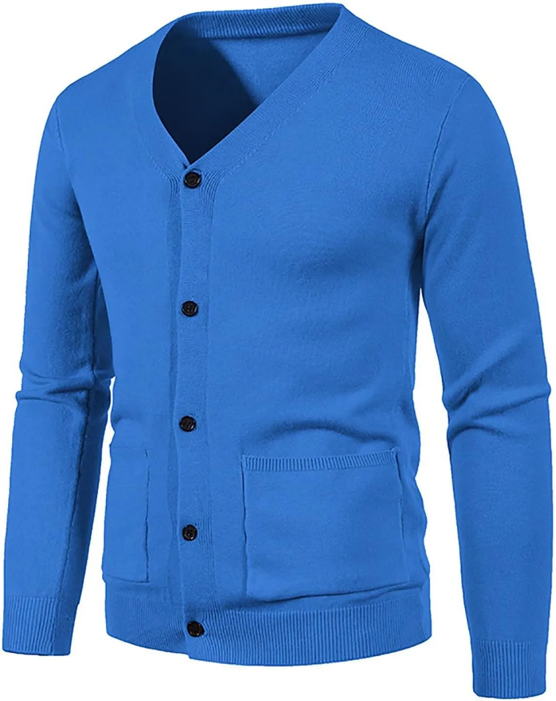 Men's Cardigan Sweaters Button Down Knit Sweater Long Sleeve V Neck Cardigan Slim Fit Cardigan Sweaters Winter Outfits