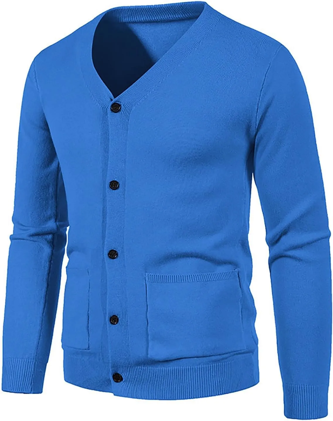 Men's Cardigan Sweaters Button Down Knit Sweater Long Sleeve V Neck Cardigan Slim Fit Cardigan Sweaters Winter Outfits