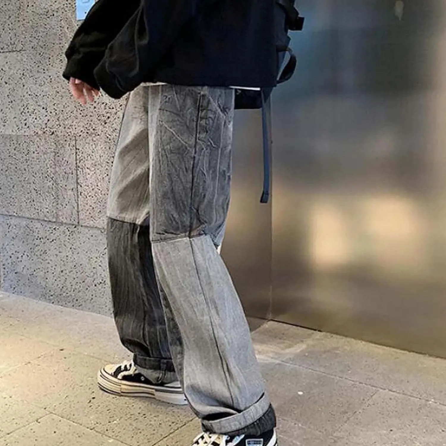 Men's Casual Relaxed Fit Jeans Trousers Denim Pants Baggy Hip Hop Jeans Wide Leg Straight Leg Vintage Jeans