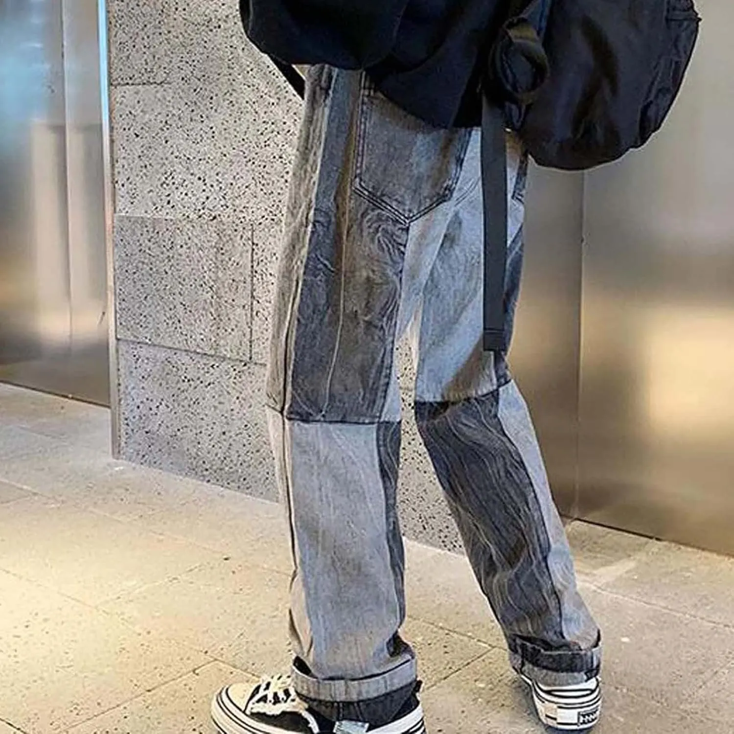 Men's Casual Relaxed Fit Jeans Trousers Denim Pants Baggy Hip Hop Jeans Wide Leg Straight Leg Vintage Jeans