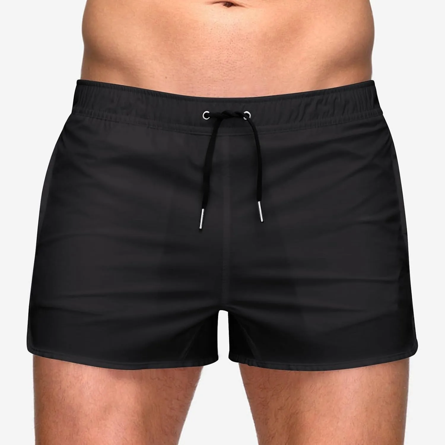 Men's Running Workout Shorts Casual Mesh Elastic Waist Quick Dry Short Bodybuilding Athletic Gym Summer Beach Shorts