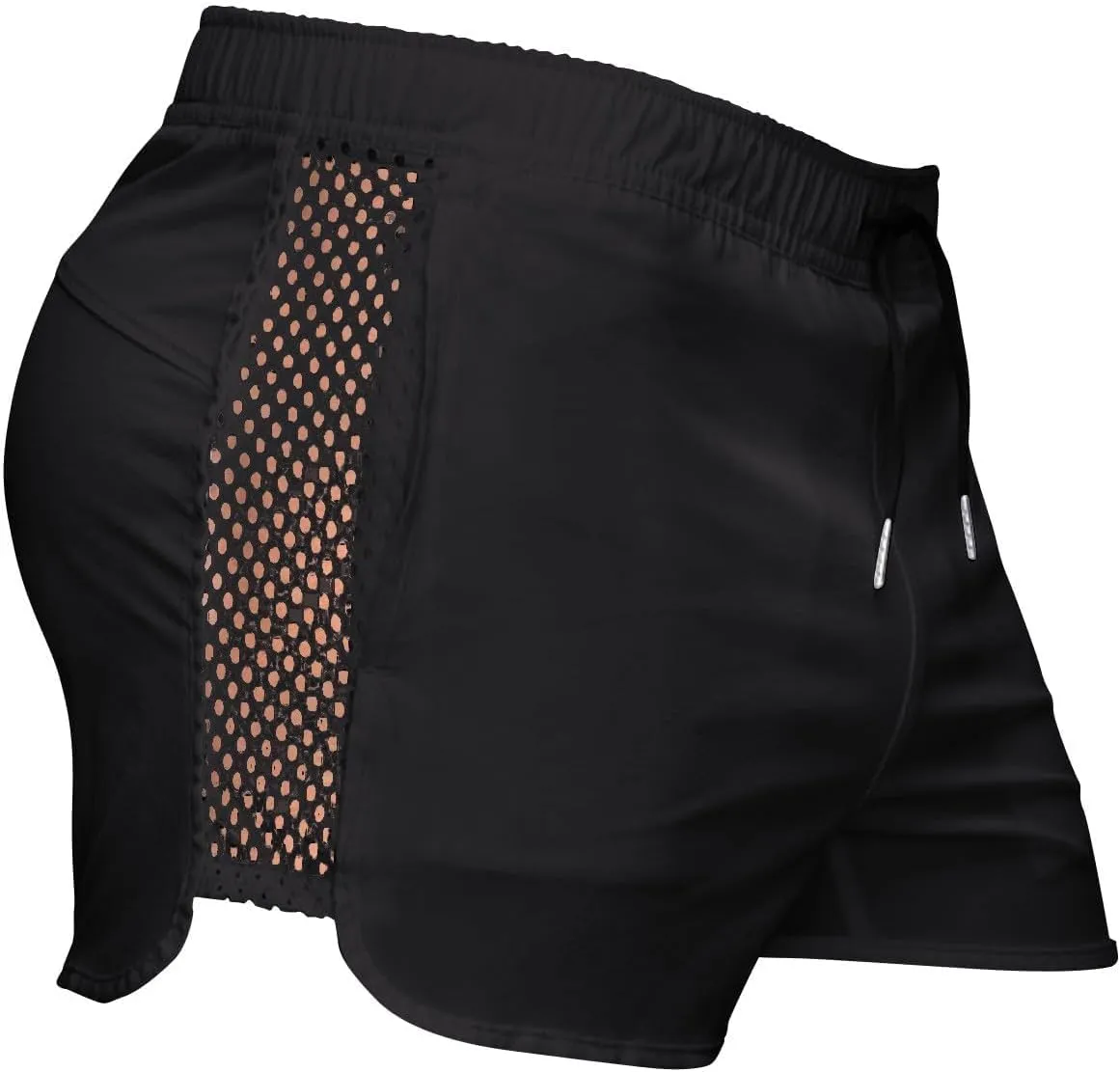 Men's Running Workout Shorts Casual Mesh Elastic Waist Quick Dry Short Bodybuilding Athletic Gym Summer Beach Shorts