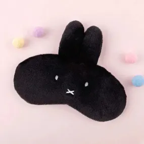 Miffy Plush Sleep Mask Black Miffy