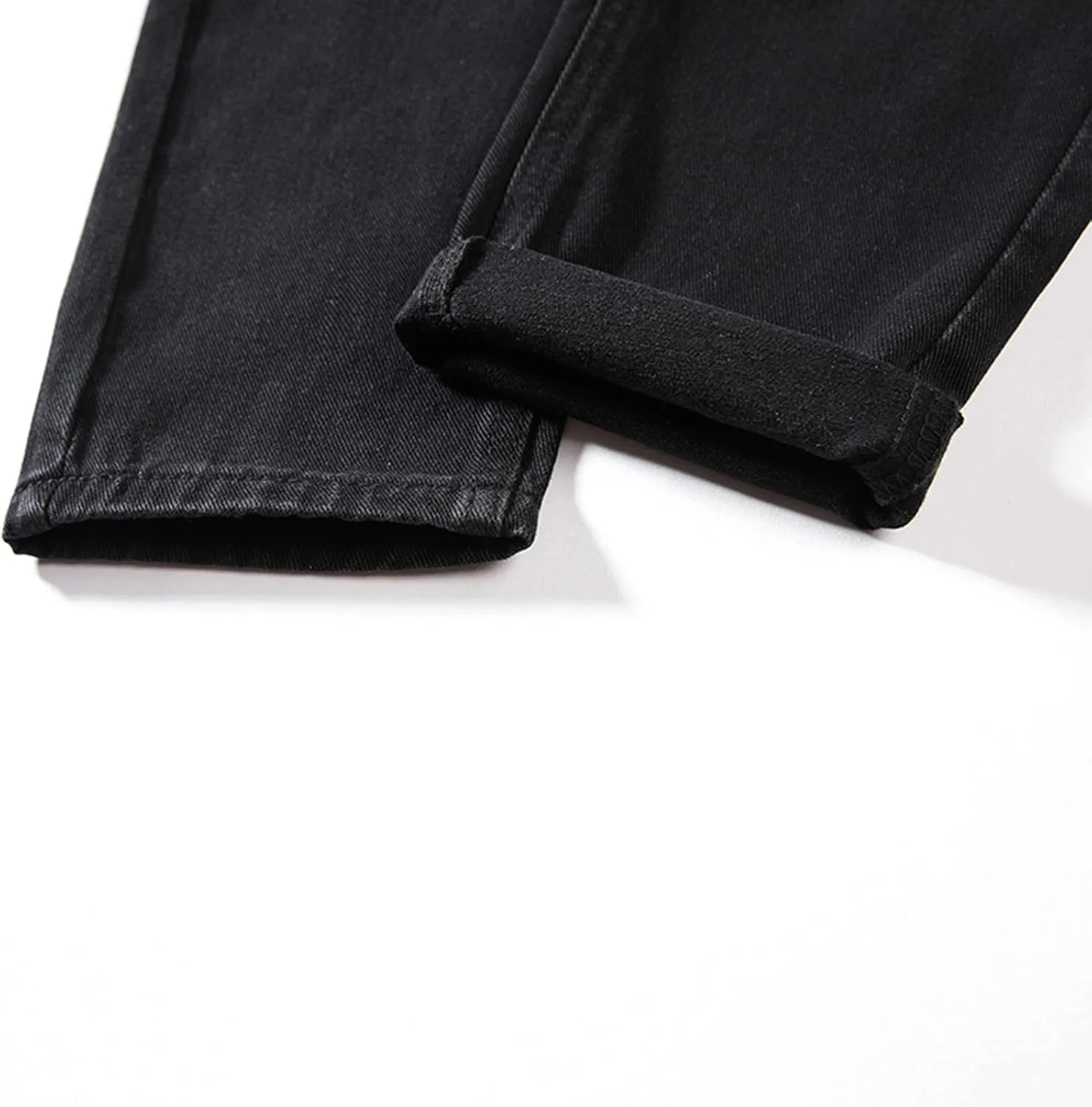 Solid Pocket Jeans Fashion Fly Casual Straight Pants Trousers Zipper Denim Men's Mens 550 Relaxed Fit Jeans