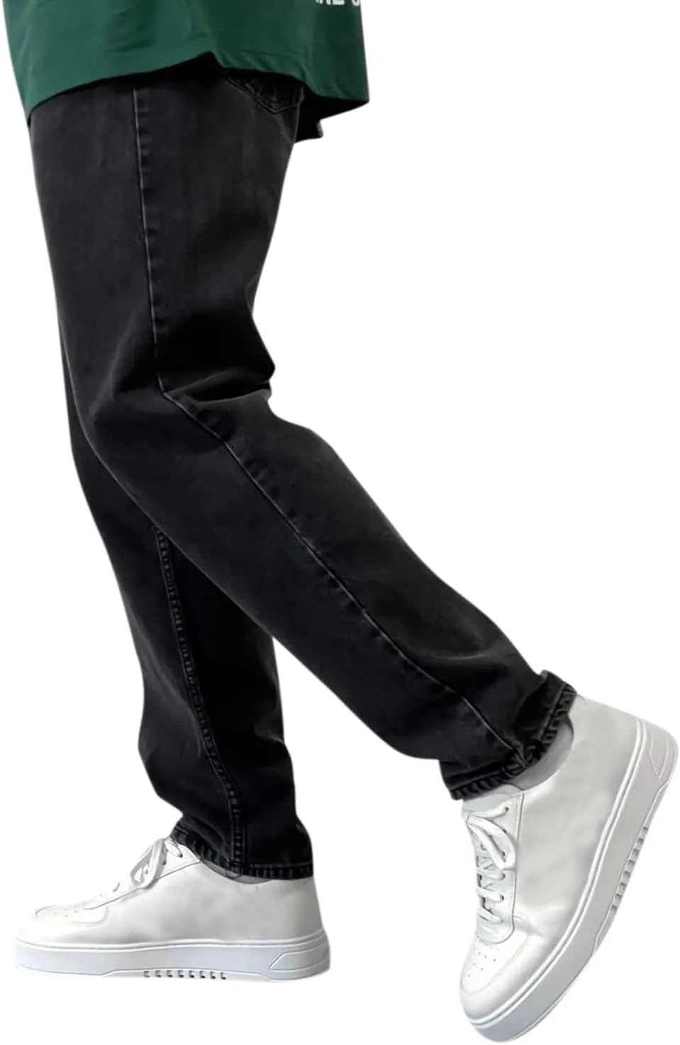 Solid Pocket Jeans Fashion Fly Casual Straight Pants Trousers Zipper Denim Men's Mens 550 Relaxed Fit Jeans