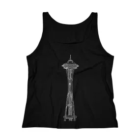 Space Needle - Women's Relaxed Jersey Tank Top