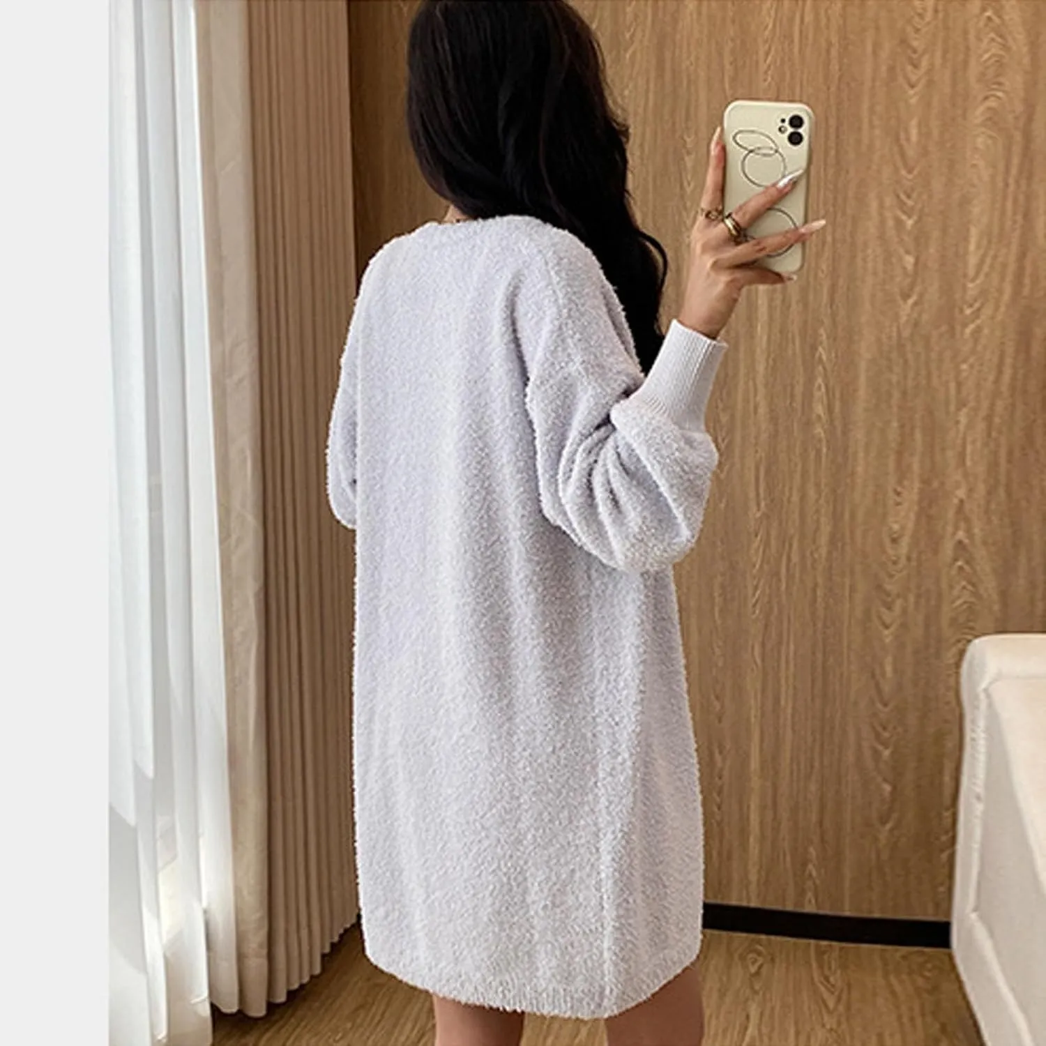 The Pluffi Cozy Lounge Sets for Women, Knit Lounge Set, Knit Fit Scrubs Set, Cozy Loungewear Pajamas Sets for Woman Clothing