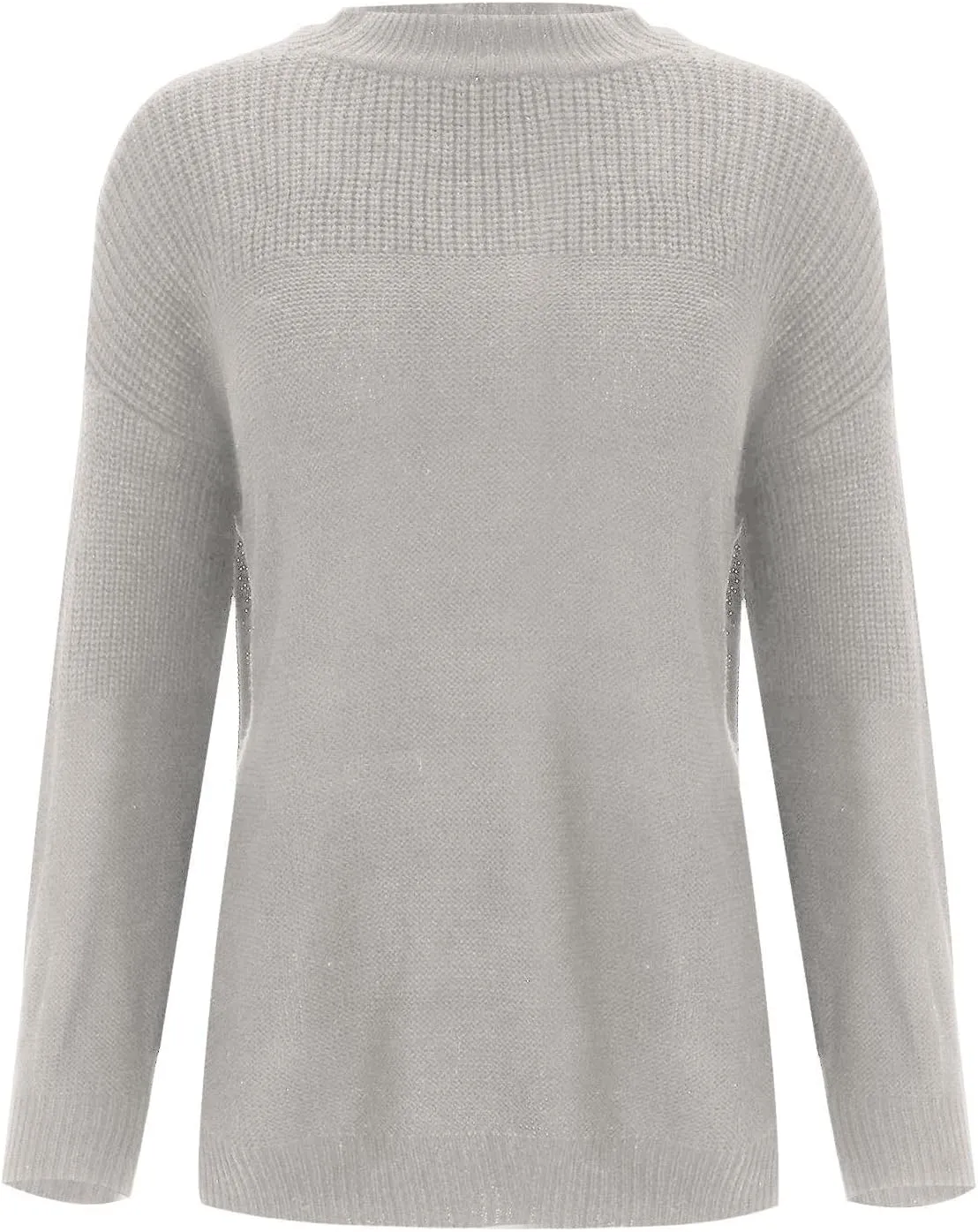 Women's Fashion Long Sleeve Striped Color Block Knitted Sweater 2024 Fall Casual Crew Neck Pullover Jumper Tops