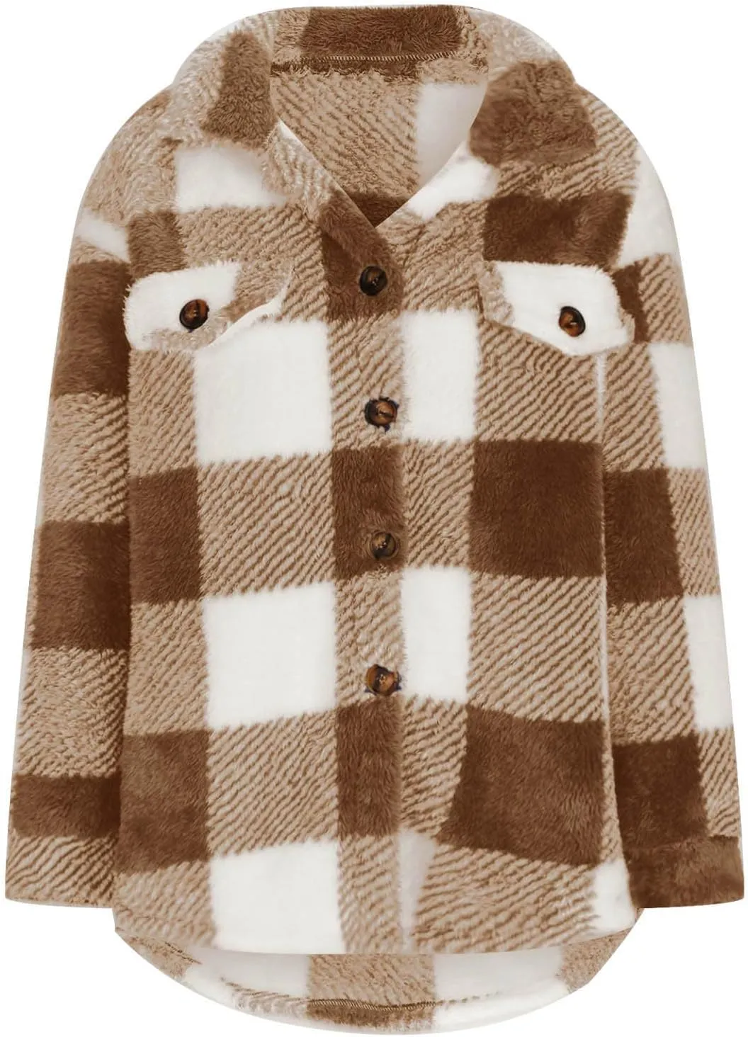 XUNRYAN Womens Flannel Jacket Plus Size Wool-Blend Trench Coat Winter Fall Transition Coat Lightweight Outerwear 2024 Fashion
